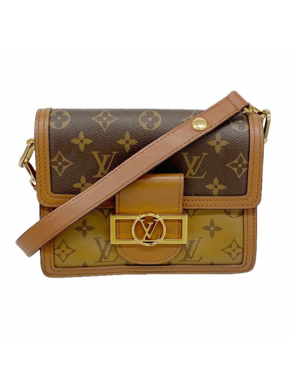 Louis Vuitton Shoulder Bag Monogram Reverse Dauphine Mini Brown